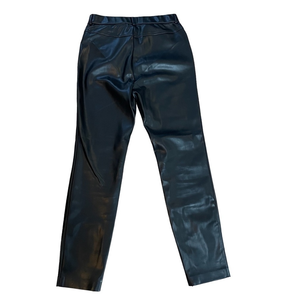 Truth by Republic Black Faux Leather High Rise Front Center Seam Pants Sz. 2 - Picture 5 of 9